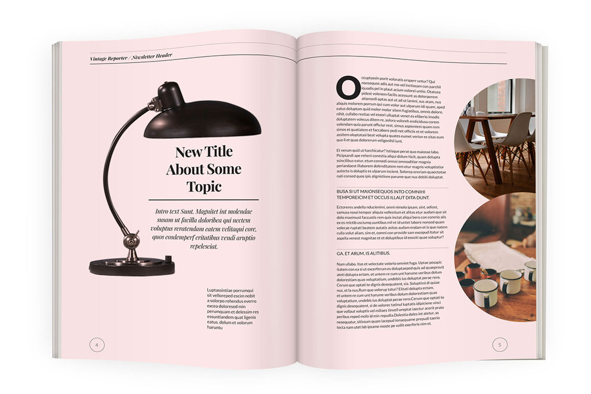 Vintage Newsletter, a Magazine Template by IndieStock (Photo 3 of 5)
