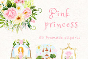 Pink baby princess clipart, a Decorative Illustration by heyiamalice (Thumbnail 5 of 13)