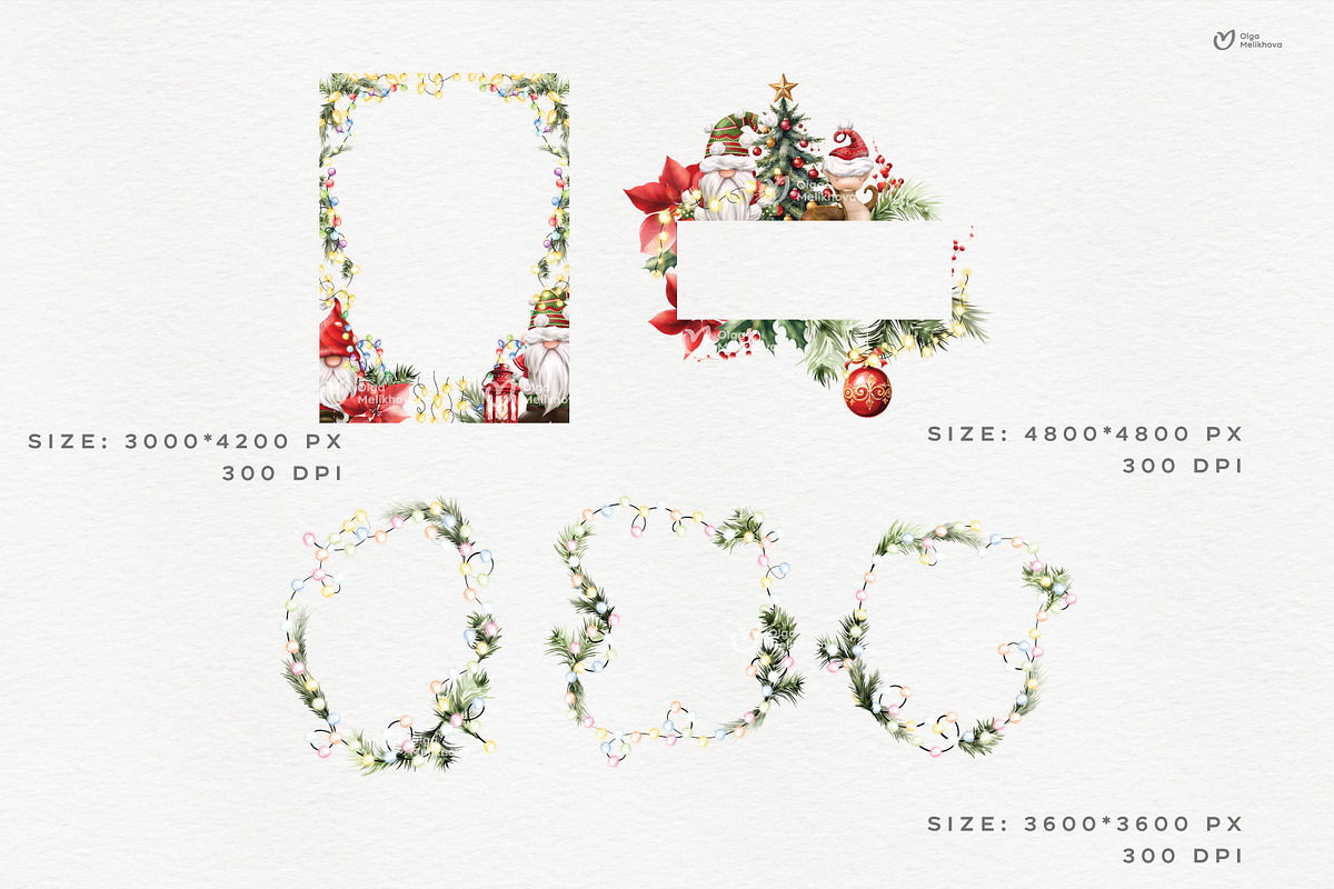Christmas Graphics, gnomes, snakes, a Seasonal Illustration by ollalya (Photo 8 of 12)