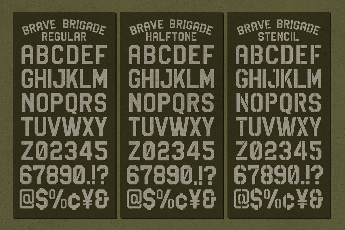 Brave Brigade - Tactical Display Fon, a Sans Serif Font by Invasi Studio (Photo 9 of 10)