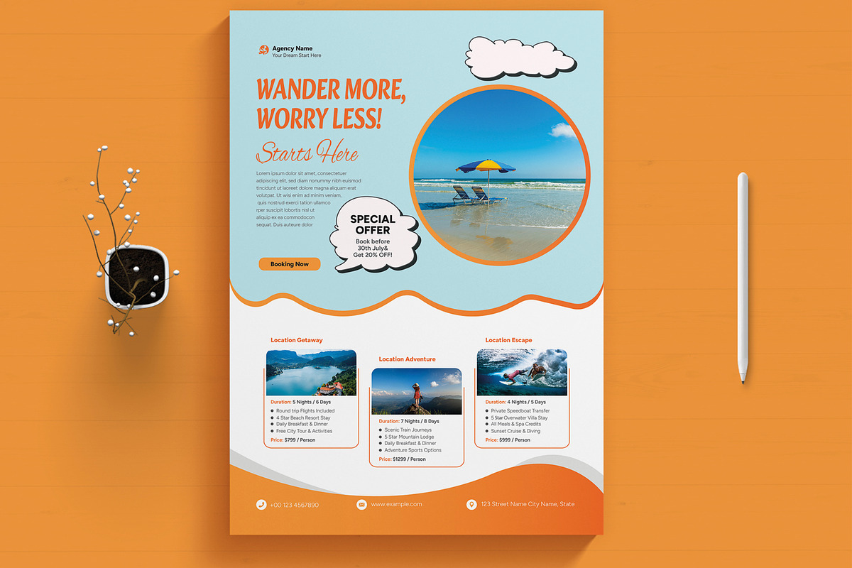 Travel Agency Flyer Template