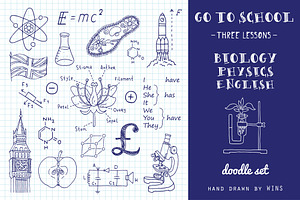 Go to school. Doodle set
