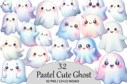 Pastel Cute Ghost Sublimation,, a Graphic by CitraGraphics (Thumbnail 1 of 5)