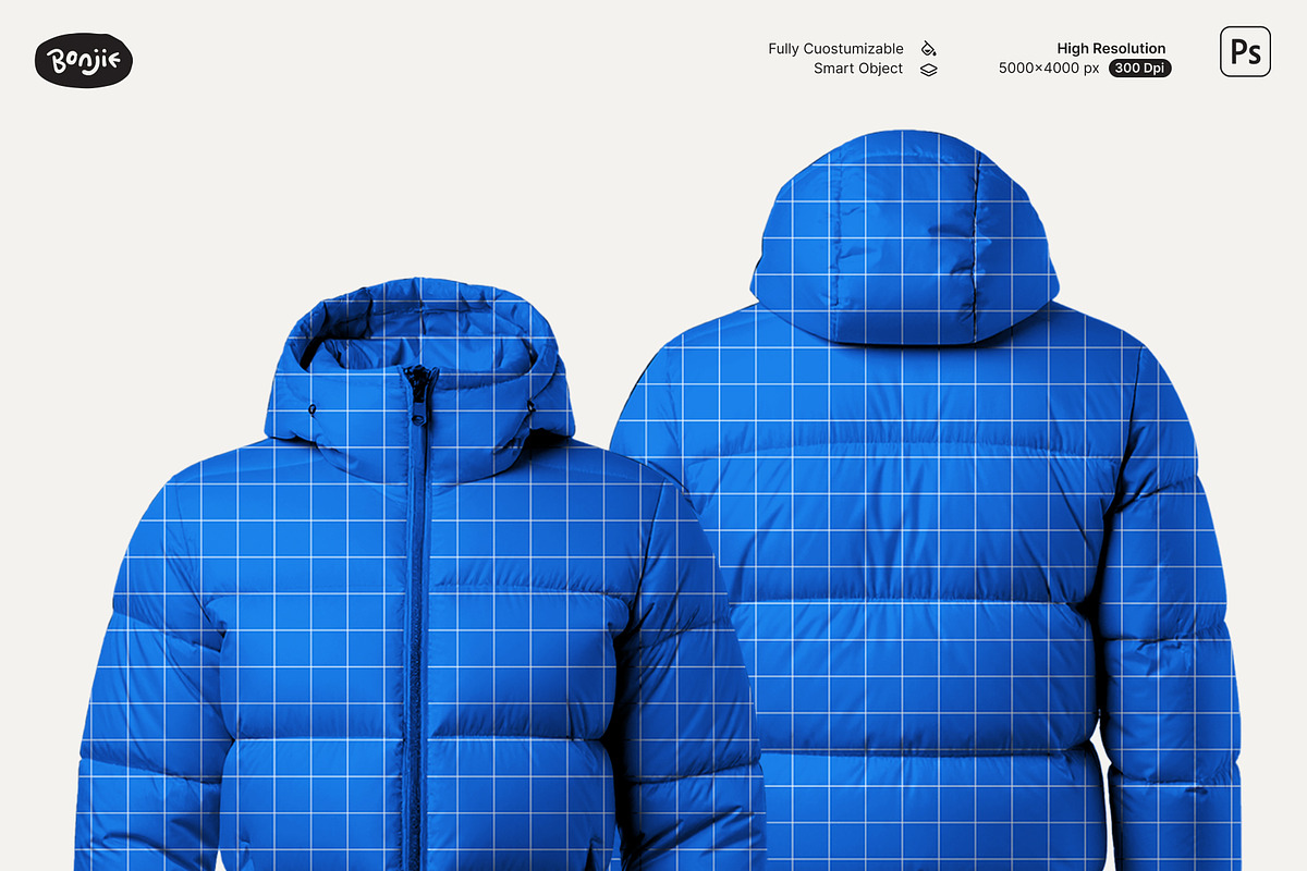 Puffer Hoodie Mockup, a Hoody Mockup by Pipello Grafik (Photo 3 of 3)