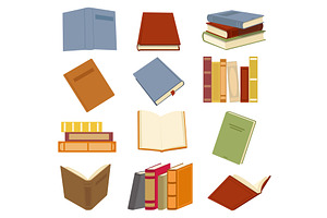 Different books. Open and stacked, an Education Illustration by Vectorbuum