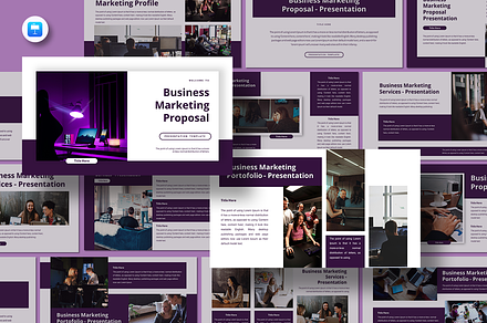 Business Marketing Proposal Keynote, a Presentation Template by QR Design Studio