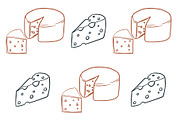 Vector Cheese Graphics, an Illustration by Dorey Kronick Art&Design (Thumbnail 14 of 22)