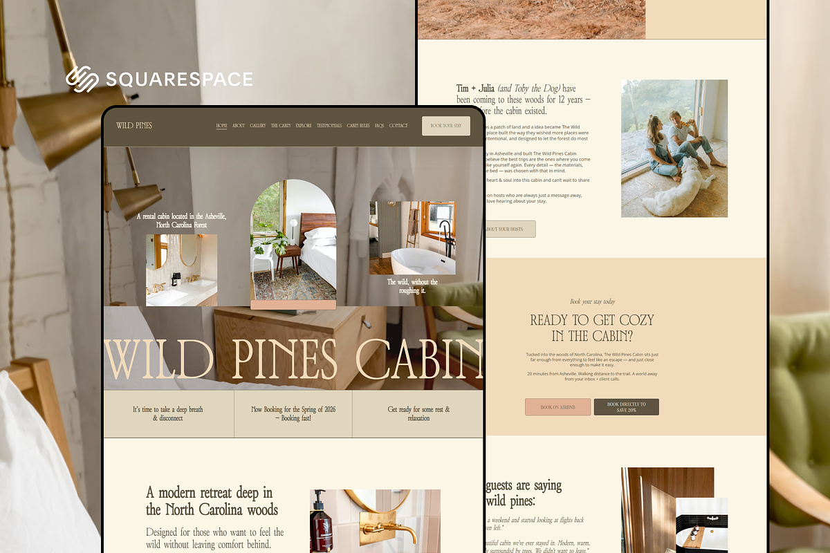 Airbnb Squarespace Website Template, a Squarespace Template by Solana Creative Co. (Photo 9 of 11)