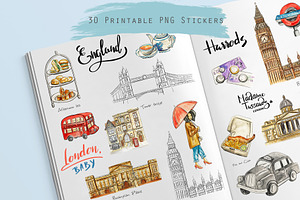 London travel clipart