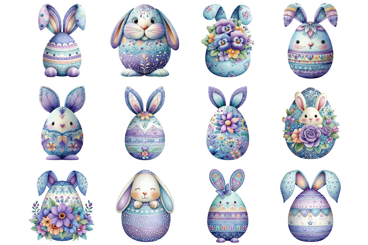 Floral Easter Egg With Bunny Ears, an Illustration by DreamArtGraphic (Photo 5 of 5)