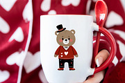 Valentine teddy bear clipart, an Illustration by Designworld (Thumbnail 3 of 5)