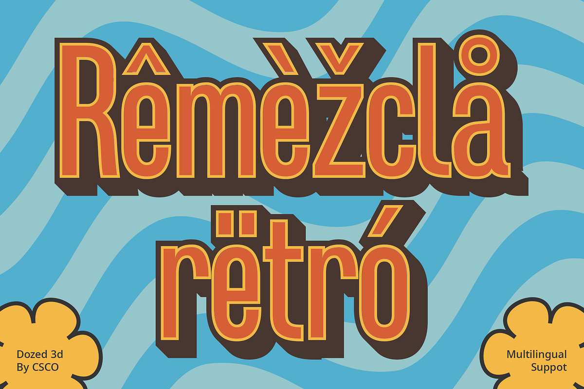 Dozed 3D, a Sans Serif Font by Craft Supply Co. (Photo 3 of 8)