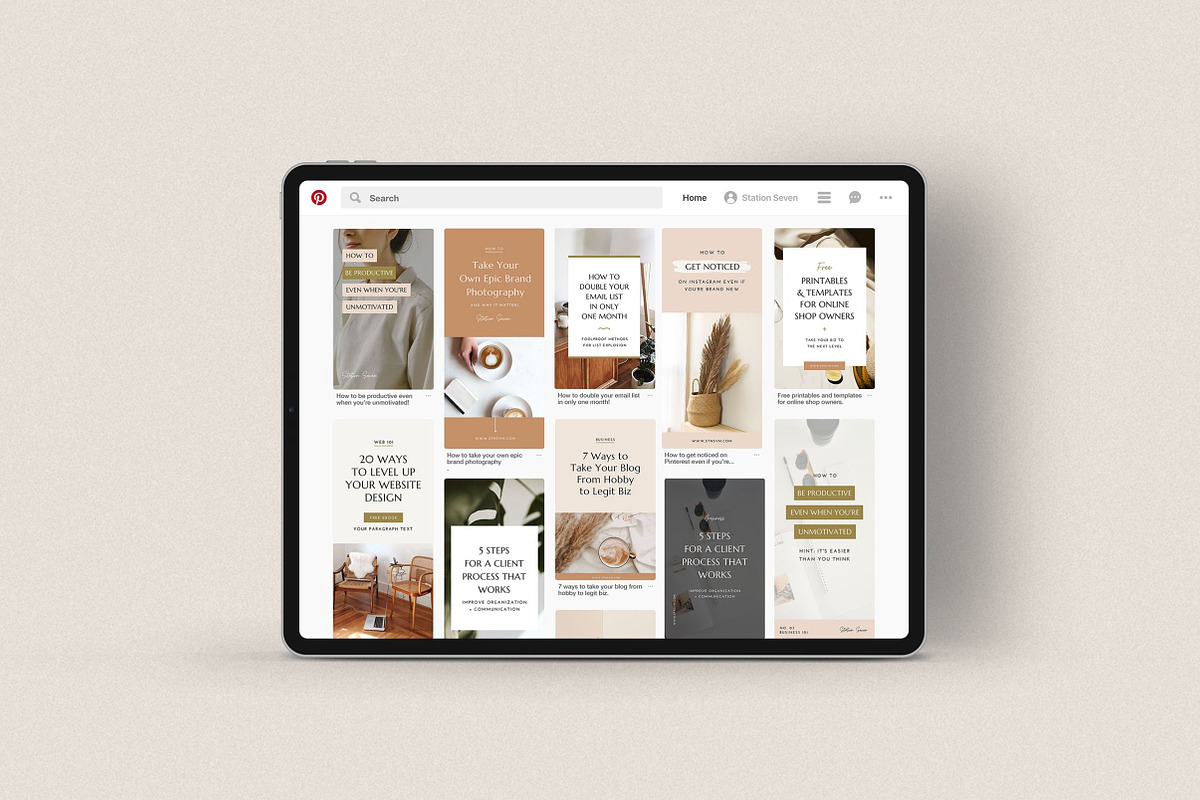 Pinterest Canva Bundle, a Social Media Template by Station Seven (Photo 5 of 11)