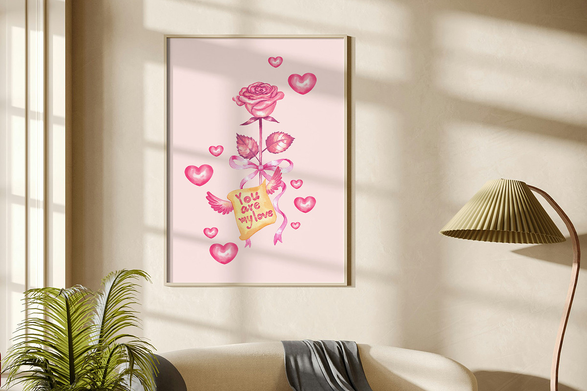Wings of Romance Watercolor, a Seasonal Illustration by CreativeValuation (Photo 9 of 11)