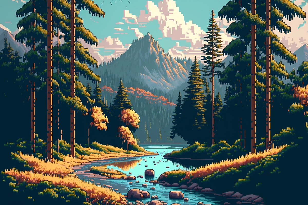 Pixelart Platformer Backgrounds, a Graphic by Marabu Textures Store (Photo 2 of 4)