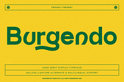 Burgendo Sans Serif Display Font, a Sans Serif Font by Rasio Studio (Thumbnail 1 of 11)