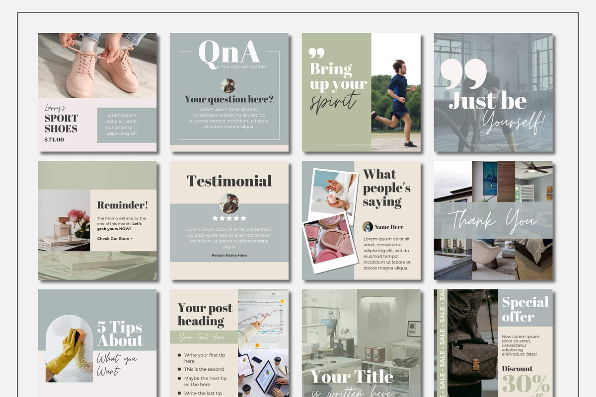 Soft Pastel Canva Instagram Template, a Social Media Template by Everyday Perfection (Photo 5 of 8)