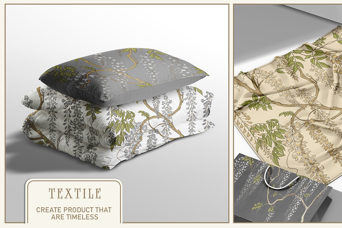 Fresco collection Wisteria bloom, a Wallpaper Graphic by Natalia0307 (Photo 13 of 25)