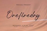 Onefineday, a Script Font by Integritype Studio (Thumbnail 1 of 15)