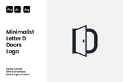 Minimalist Letter D Doors Logo, a Branding & Logo Template by Luxury Logos (Thumbnail 1 of 4)