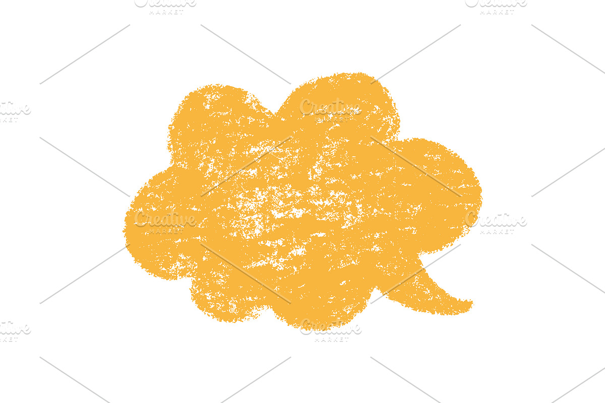 Crayon doodle speech bubble set, an Object Graphic by Elena Pimukova (Photo 3 of 15)
