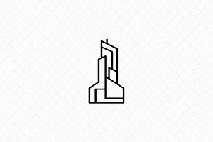 Modern Skyscraper Icon, an Outline Icon by Vectorium Studio