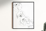 Peony flower hand drawing card, a Card Template by TurquoiseDesign (Thumbnail 4 of 4)