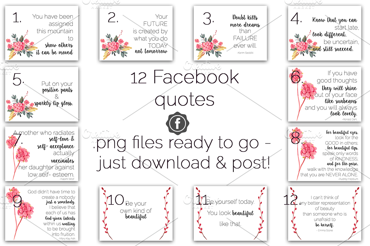 Botanical Watercolor FB/IG Bundle, a Social Media Template by Andrea Schrag Designs (Photo 2 of 5)