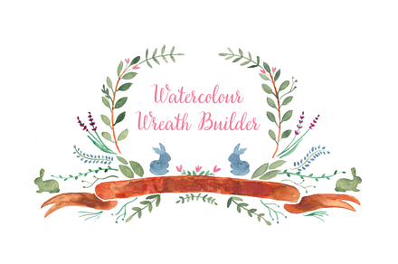 Watercolor Wreath Builder