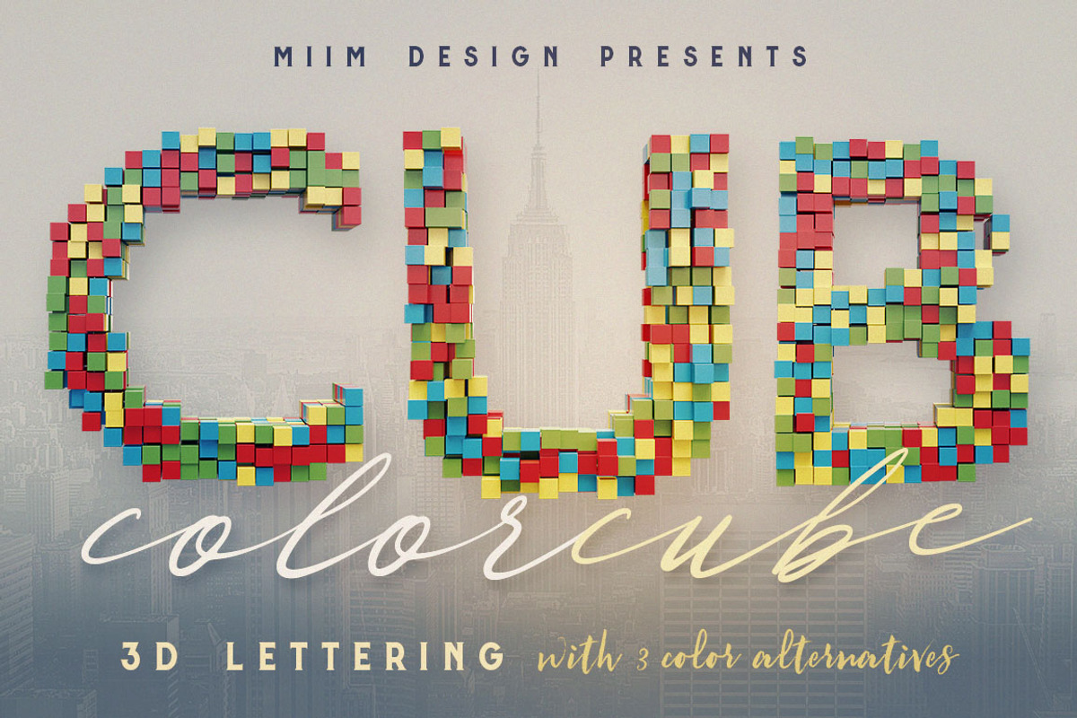 Color Cubes - 3D Lettering, a Graphic by MIIM (Photo 1 of 6)