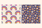 Retro Groovy Flowers Collection, an Illustration by cafelab_store (Thumbnail 4 of 5)