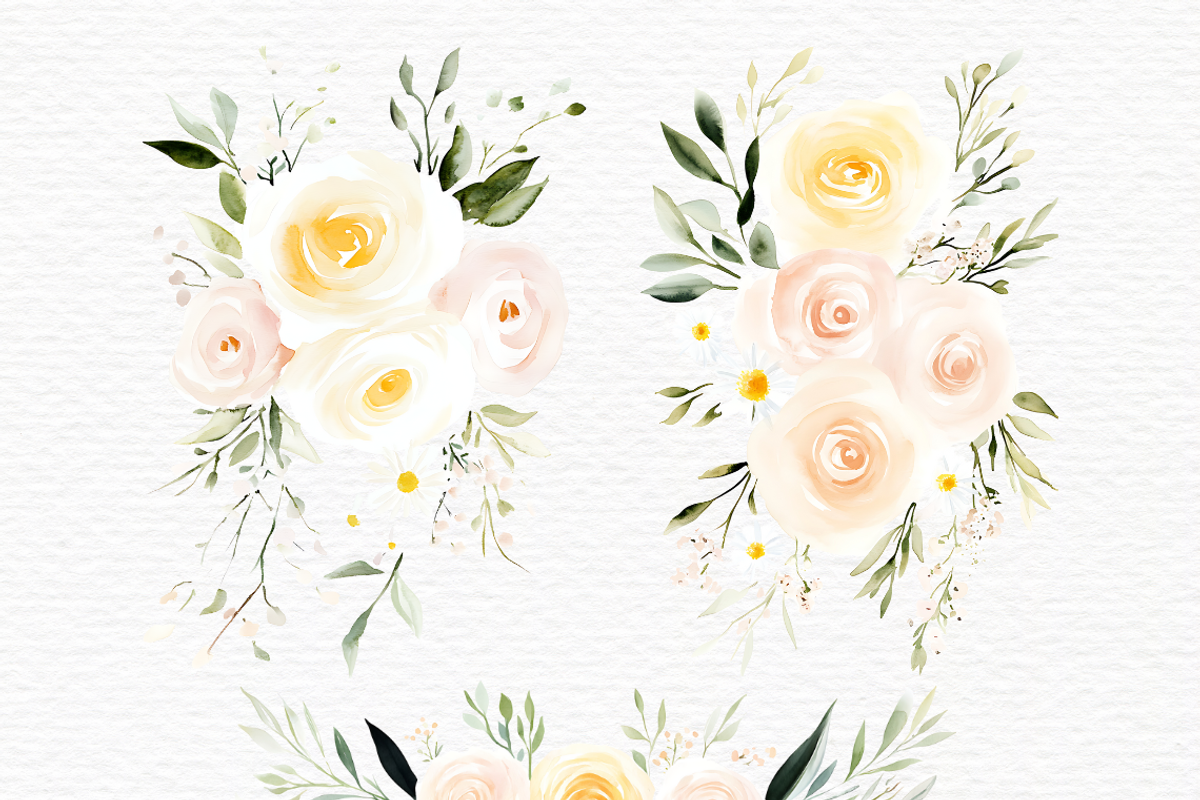 Wildflower frame corners clipart, a Decorative Illustration by Invite to Clipart (Photo 4 of 9)