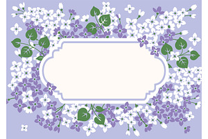 Floral Card Template With Lilac