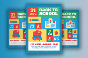 Back To School Poster, a Poster Template by barsrsind