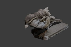 Bound Winged Sparrow Symbolic 3D Mo, an Animal 3D Model by Temer