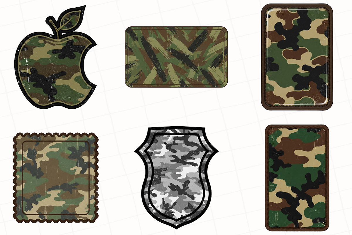 Camo Patches Sublimation Bundle, an Illustration by OK Design (Photo 3 of 5)