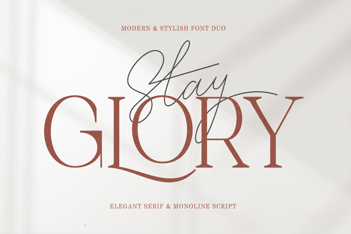Stay Glory Font Duo, a Script Font by Letter Fresh (Photo 1 of 7)