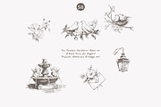 vintage clipart french chateau set, a Decorative Illustration by Patishop Art (Thumbnail 8 of 10)