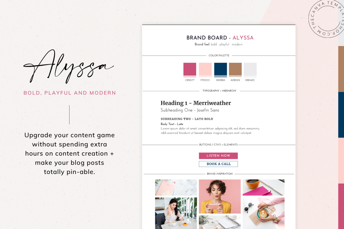 Alyssa Blog/Pinterest Canva Template, a Websites & App Template by The Canva Template Shop (Photo 7 of 7)
