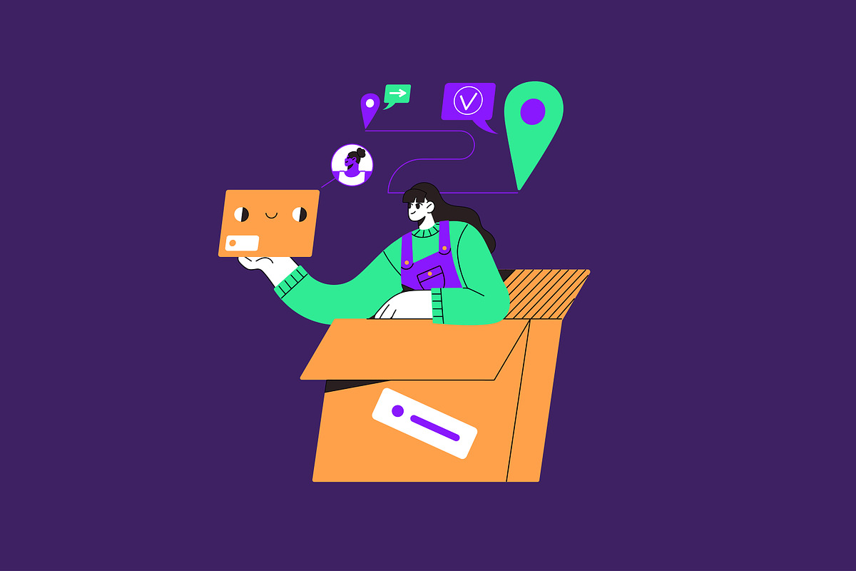 Online shopping & delivery concepts, a Person Illustration by PaperTrident (Photo 7 of 11)