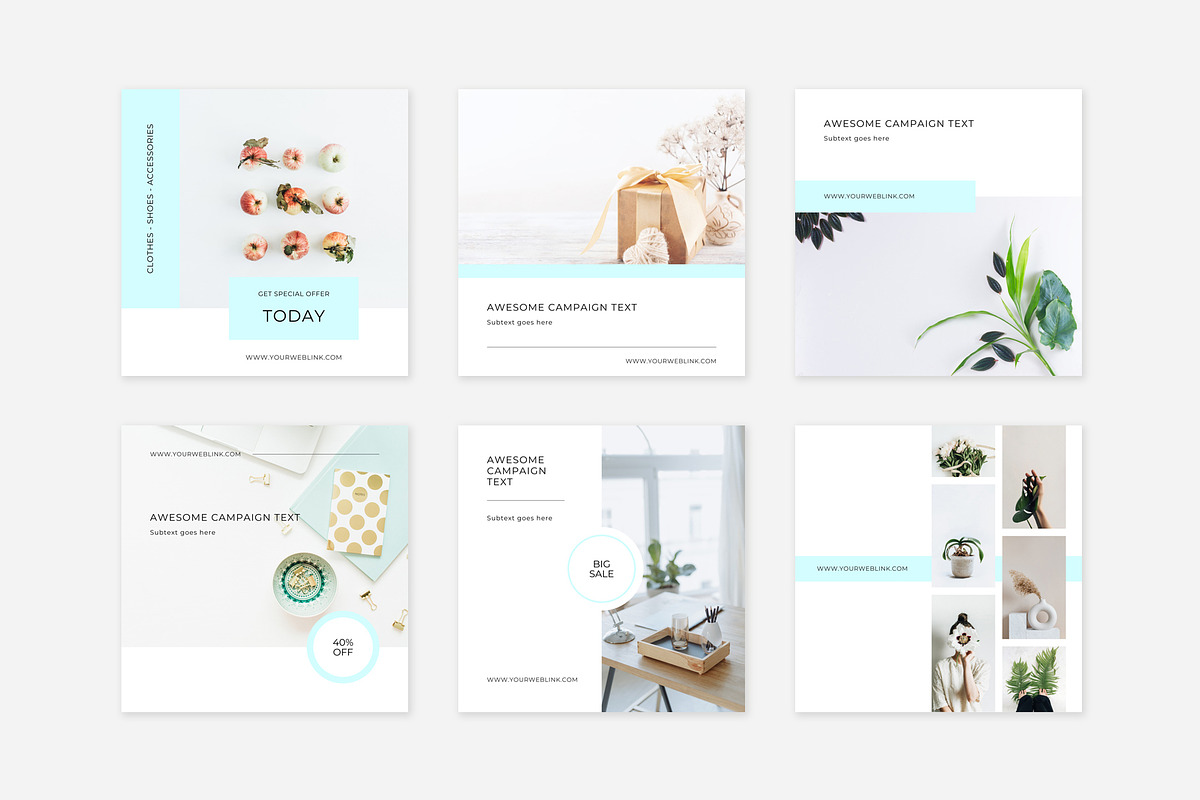 Light CANVA Instagram Pack, a Social Media Template by Swiss_cube (Photo 4 of 8)