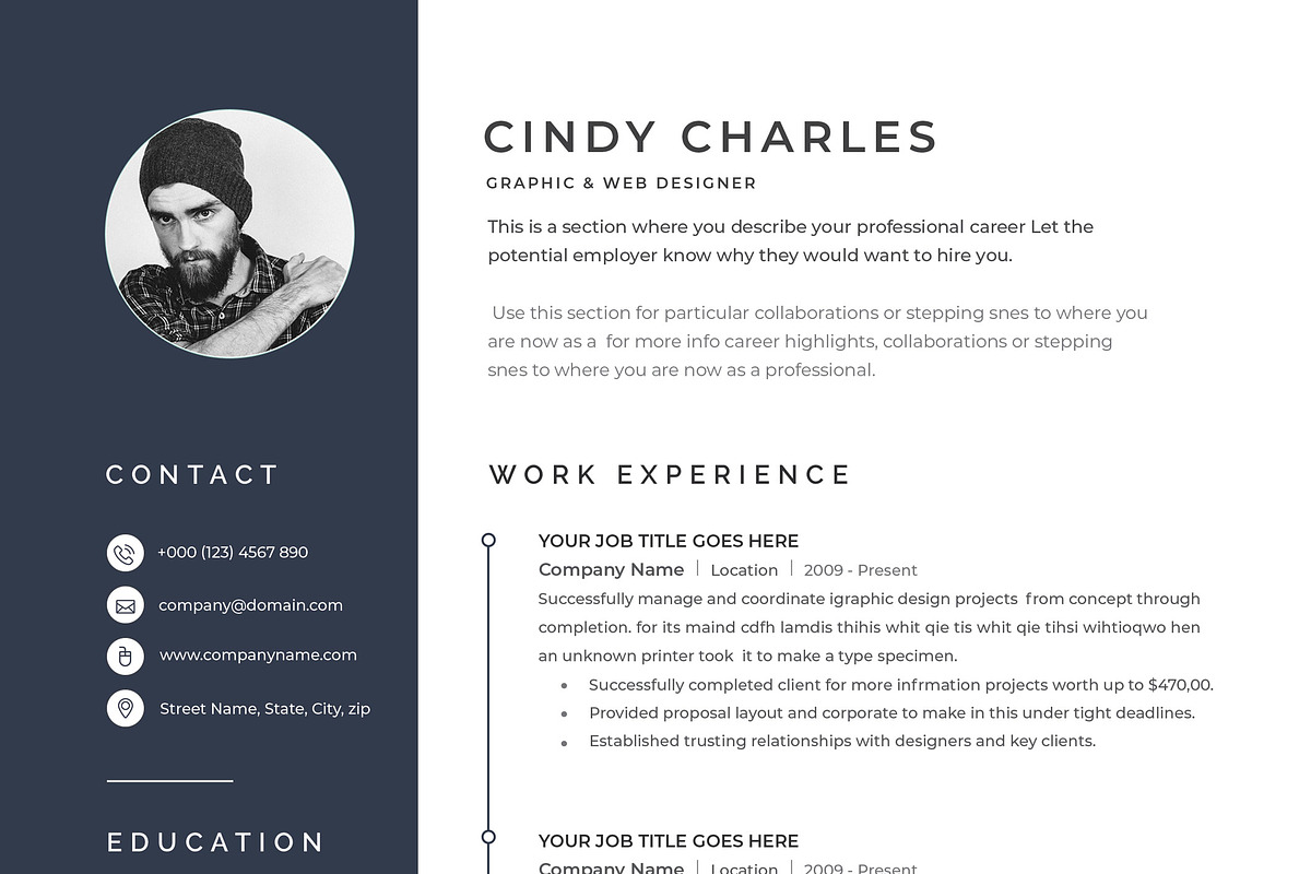 Clean Cv-Resume, a Resume Template by UX-group