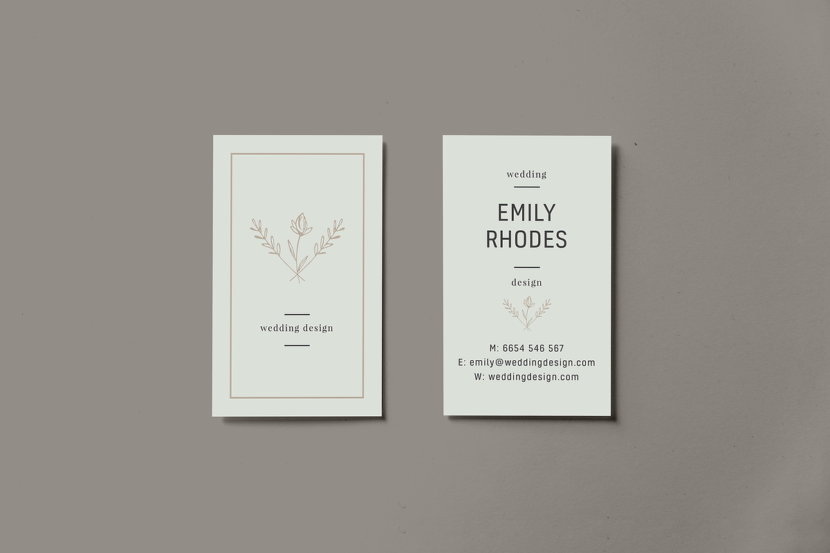 Floral Business Card Template, a Business Card Template by Wild Ones (Photo 3 of 5)