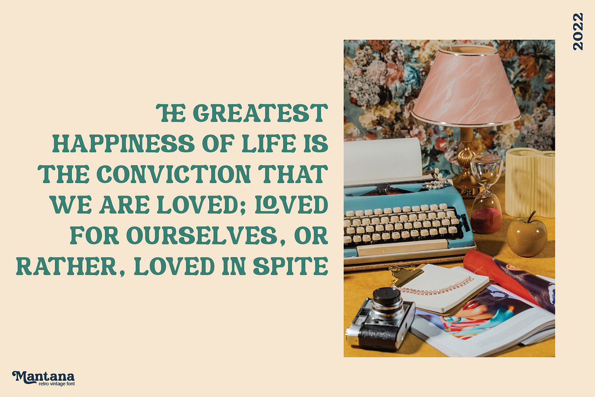 Mantana - Retro Vintage DIsplay font, a Serif Font by Anomali Creatype (Photo 9 of 10)