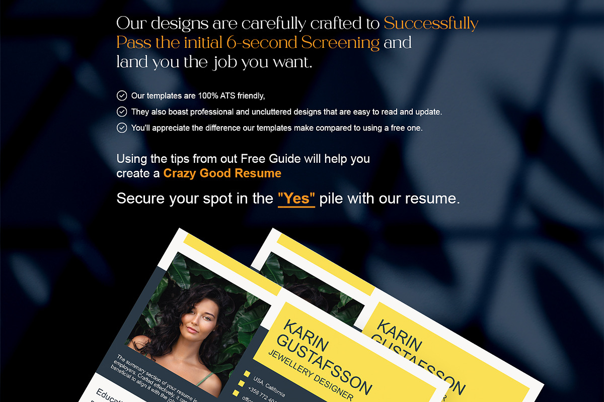 Jewellery designer resume template, a Resume Template by FinishResume (Photo 10 of 11)