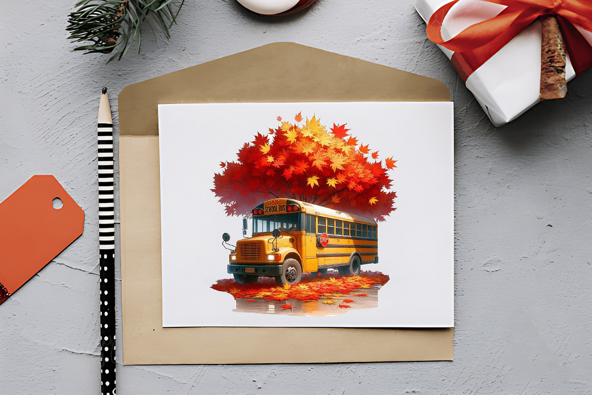 Back To School Bus Watercolor Png, an Illustration by RobertsArt (Photo 4 of 7)