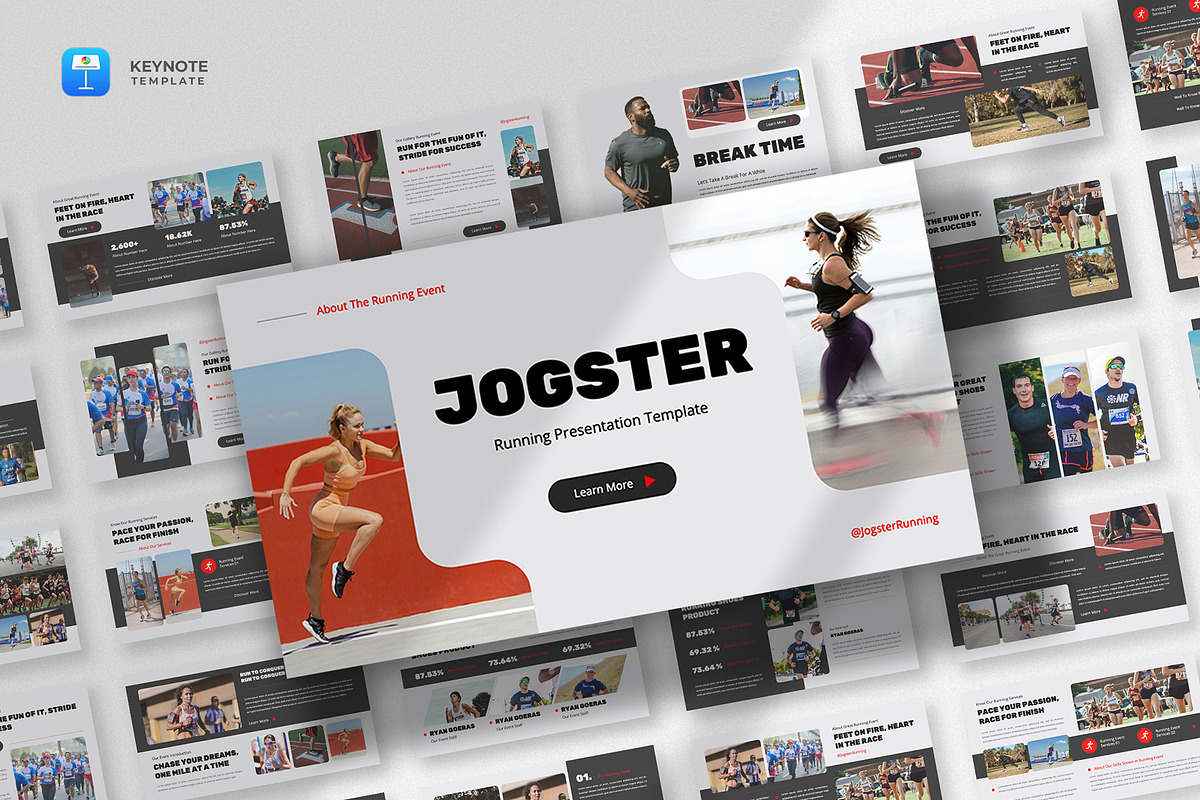 Running Sport Keynote Template, a Presentation Template by fluffstudio (Photo 1 of 4)