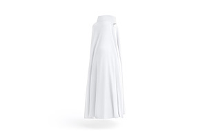 White Women's Muslim Burqa 3D Model