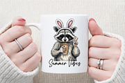 Funny Raccoon Iced Coffee ,Summer Vi, an Illustration by Sublimation Artist (Thumbnail 5 of 6)