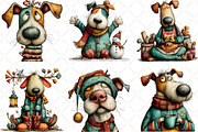 Whimsical Christmas Dog Clipart, an Illustration by Black Bird Studio (Thumbnail 5 of 6)